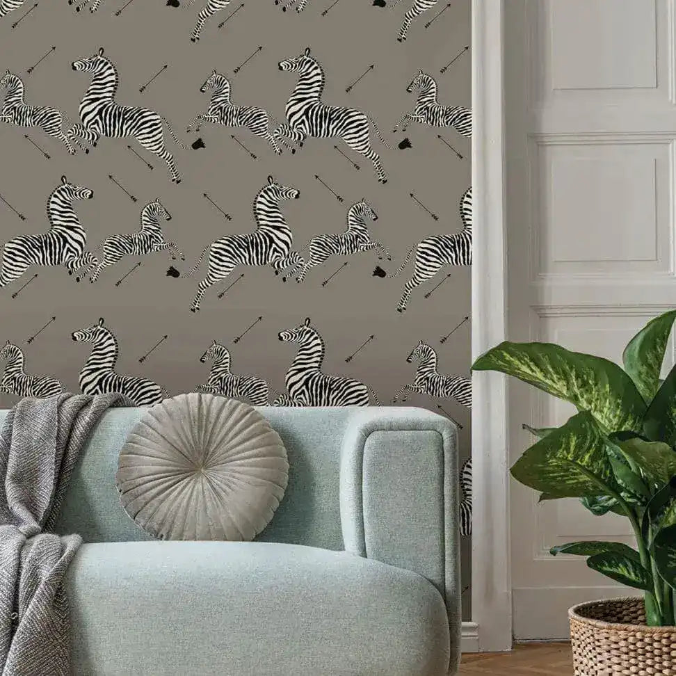 Jumping Zebras Peel and Stick Wallpaper - MAIA HOMES