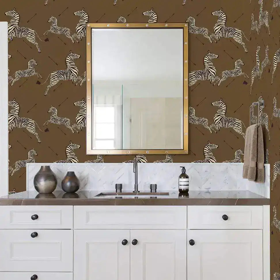 Jumping Zebras Peel and Stick Wallpaper - MAIA HOMES
