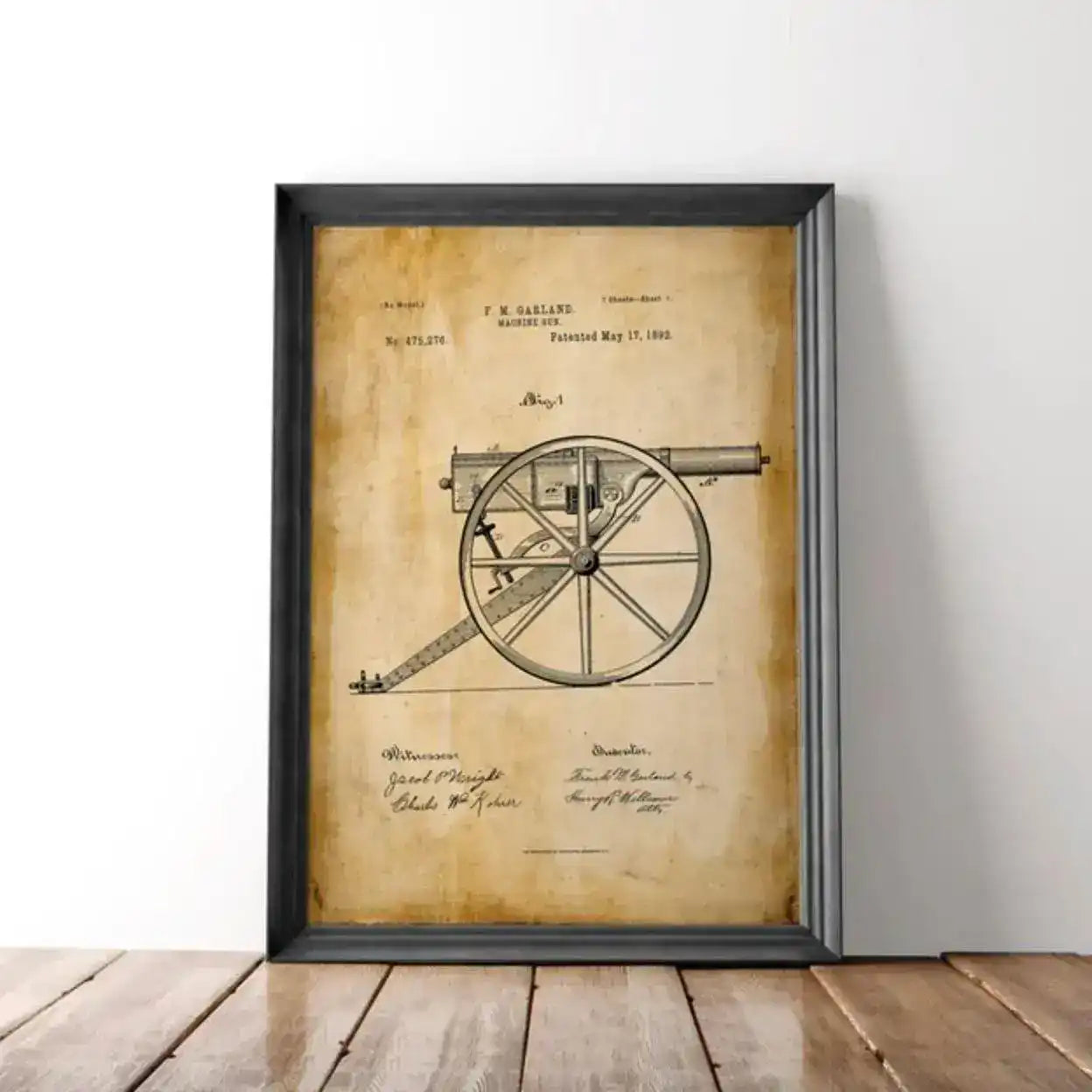Machine Gun Vintage Patent Poster Print