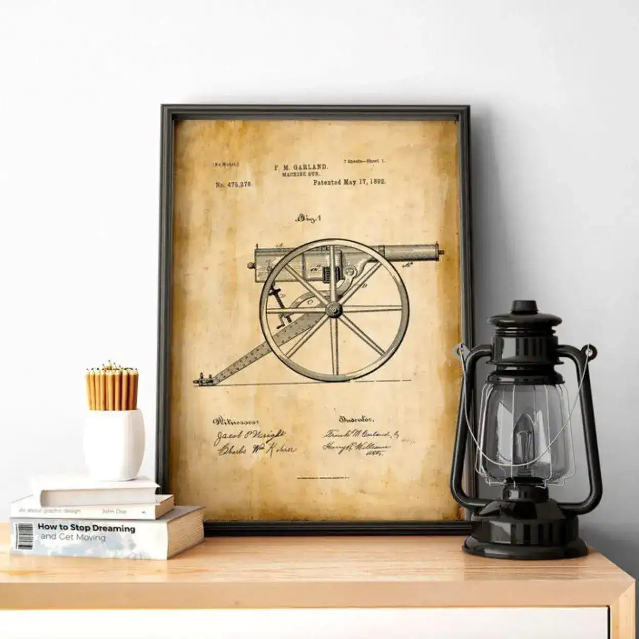 Machine Gun Vintage Patent Poster Print