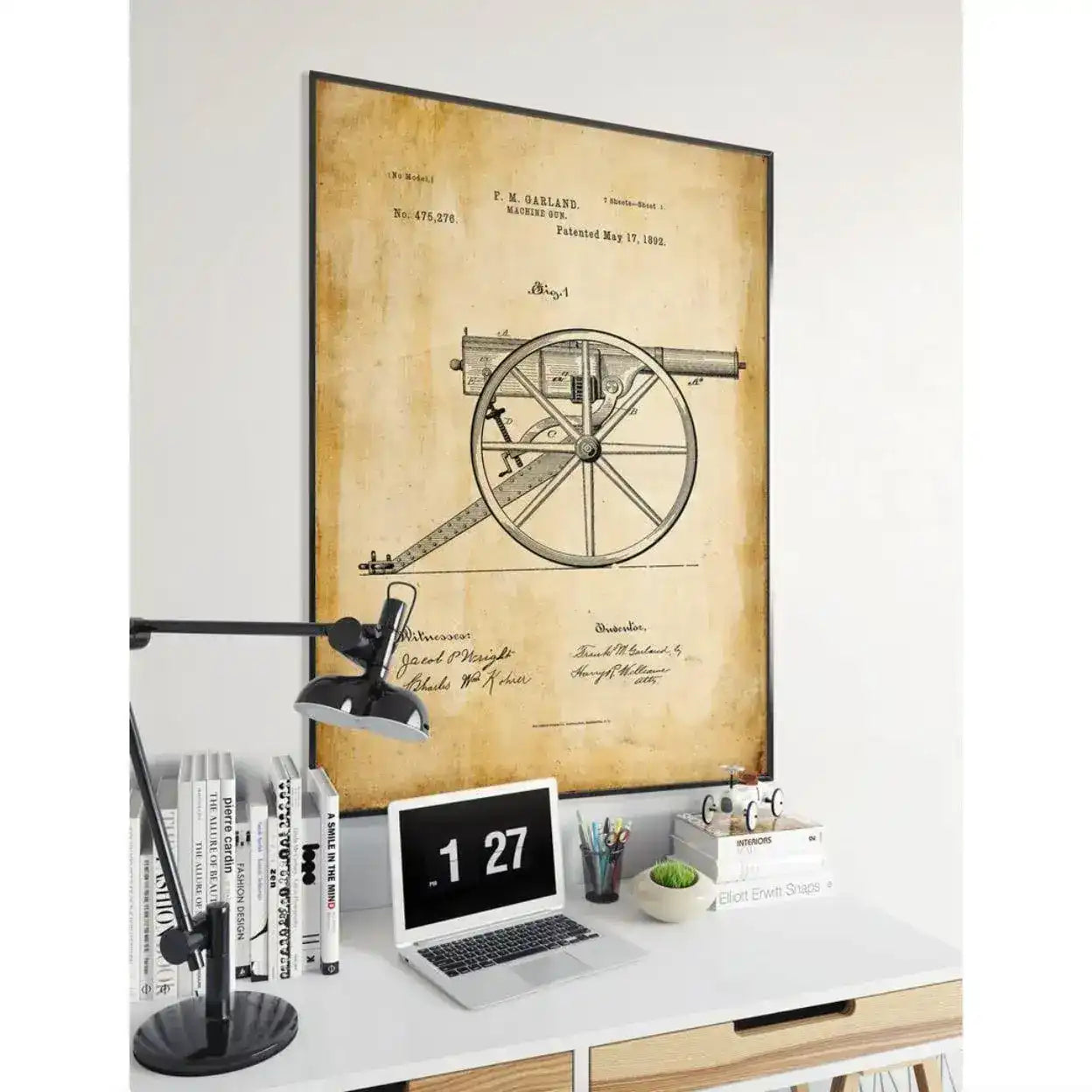 Machine Gun Vintage Patent Poster Print