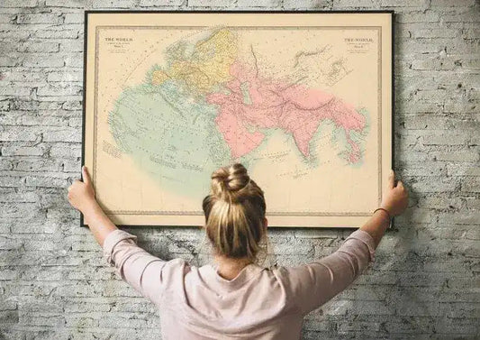 Map of the World as Known to the Ancients| Old Map Wall Decor