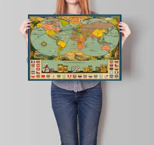 McCormick's map of the world 1933| Pictorial Map