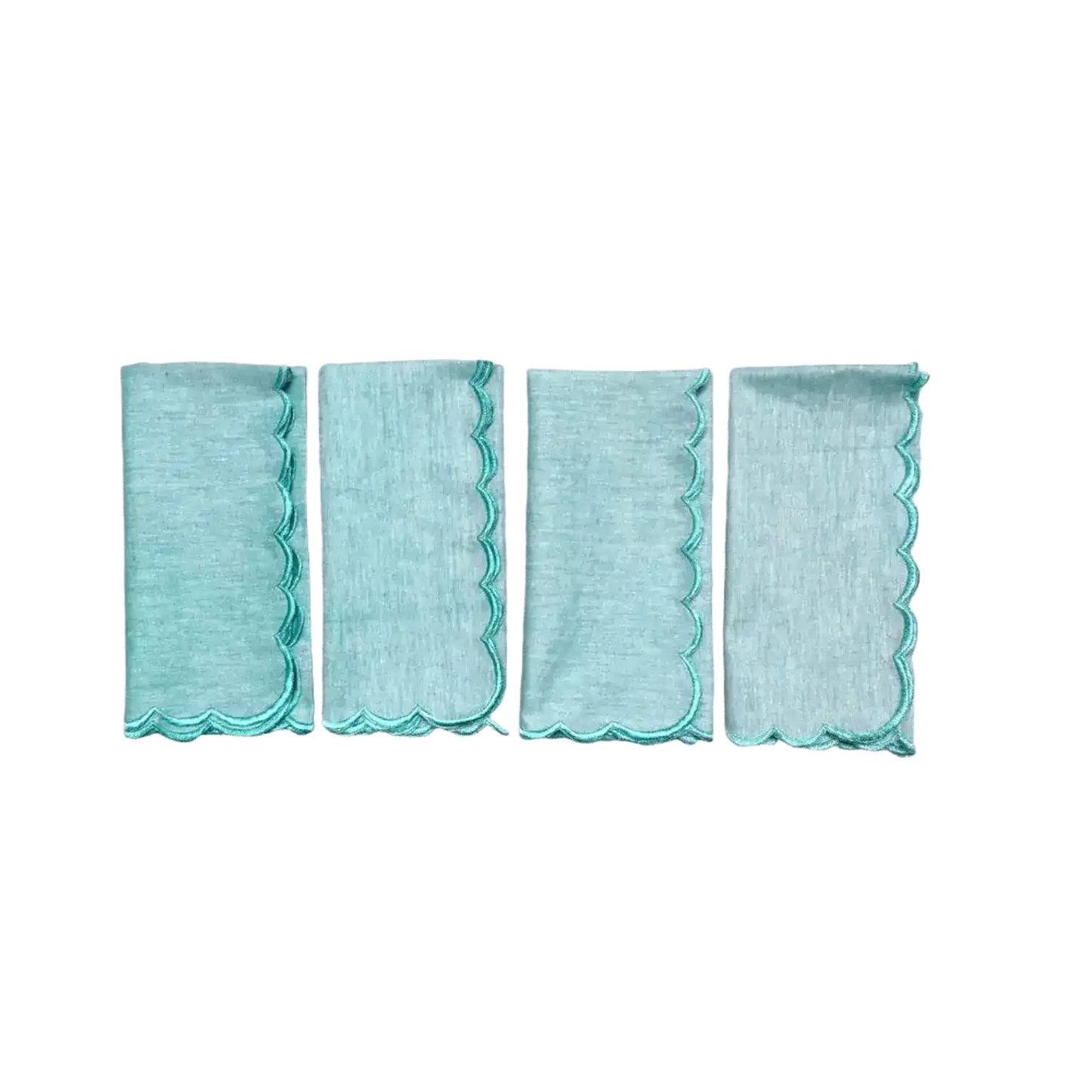 Mini Scalloped Plain Cotton Napkins - MAIA HOMES