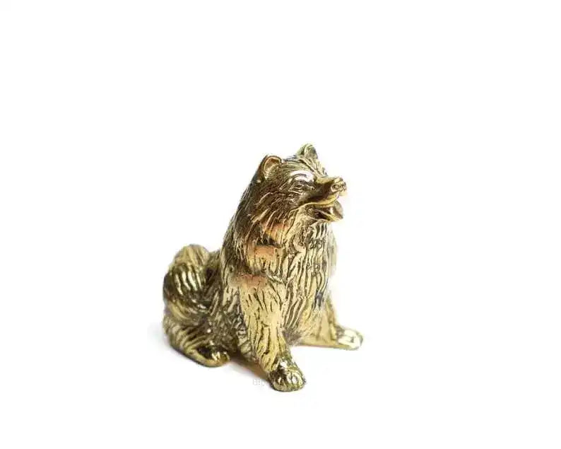 Miniature Dog Solid Brass Sculpture - MAIA HOMES
