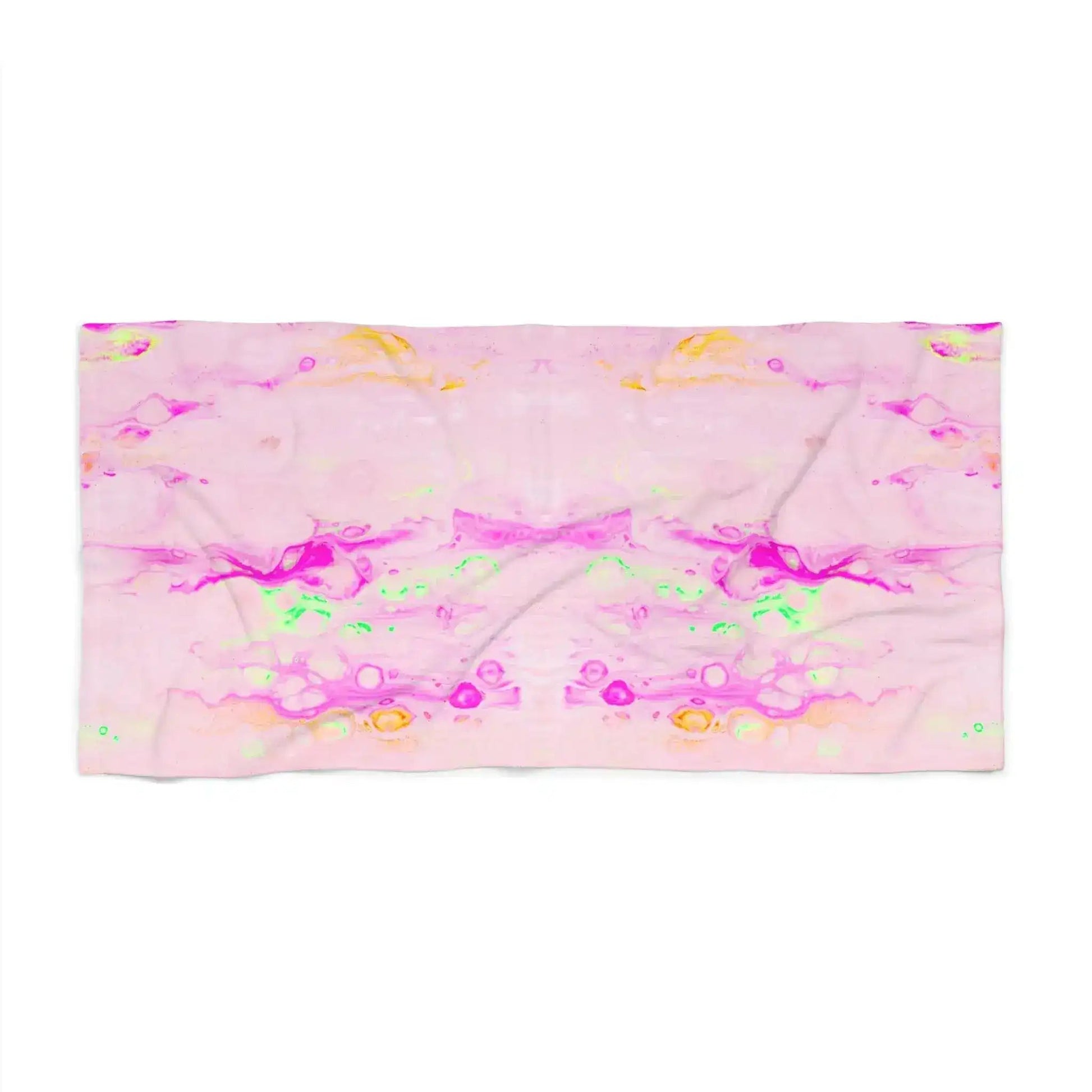 Pastel Pink Marble Beach Towel - MAIA HOMES