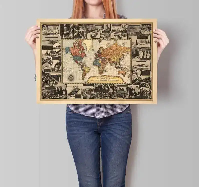 Pictorial History and events map before World War II| 1939 Political Map of World