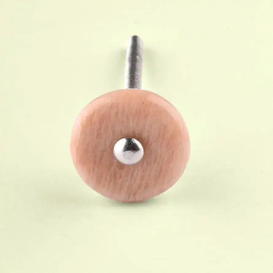 Pink Natural Gemstone Cabinet Knobs - Set of 6 - MAIA HOMES