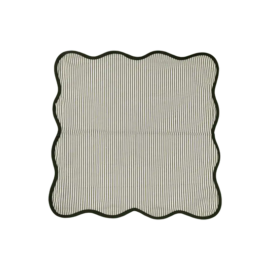 Scallop Striped Square Cotton Napkins
