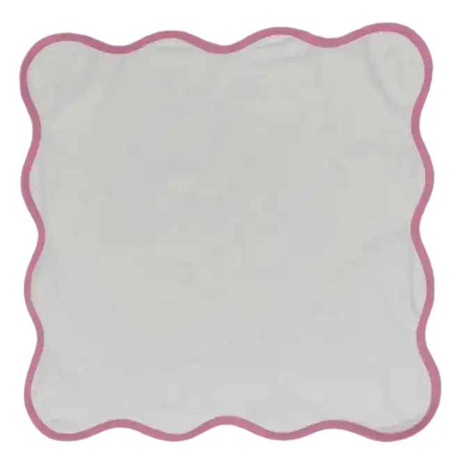 Scalloped White Square Cotton Napkins - MAIA HOMES