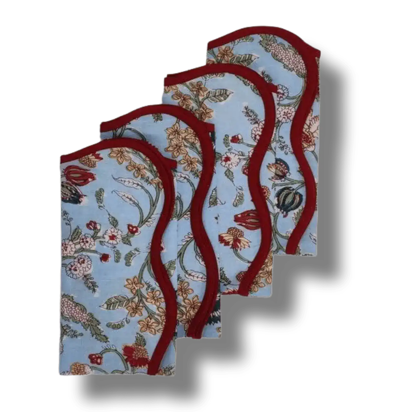 Skyer Hand Block Printed Cotton Napkins - MAIA HOMES