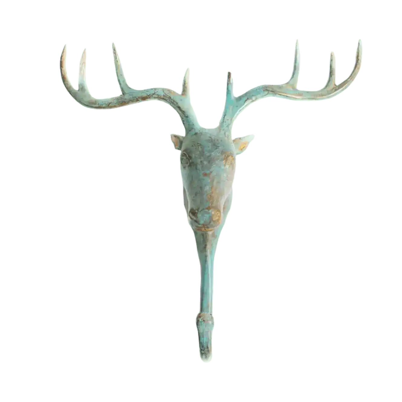 Solid Brass Deer Head Wall Hook - MAIA HOMES