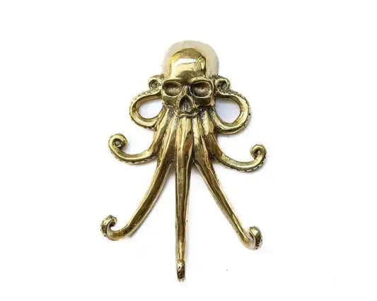 Solid Brass Octopus Wall Hook - MAIA HOMES