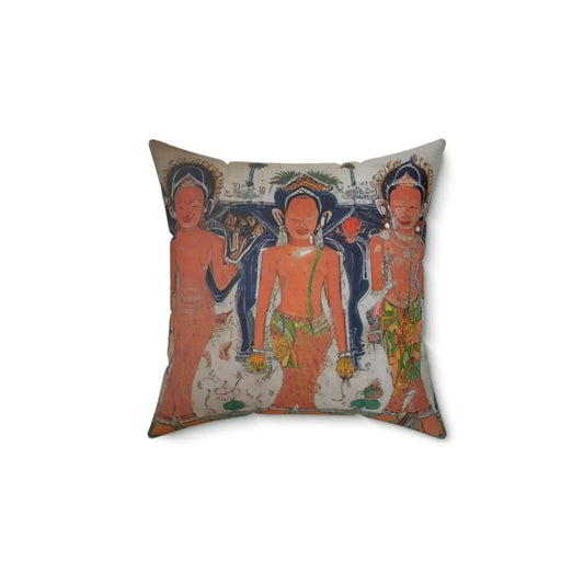 Tribal Clay Life Spun Polyester Square Throw Pillow - MAIA HOMES
