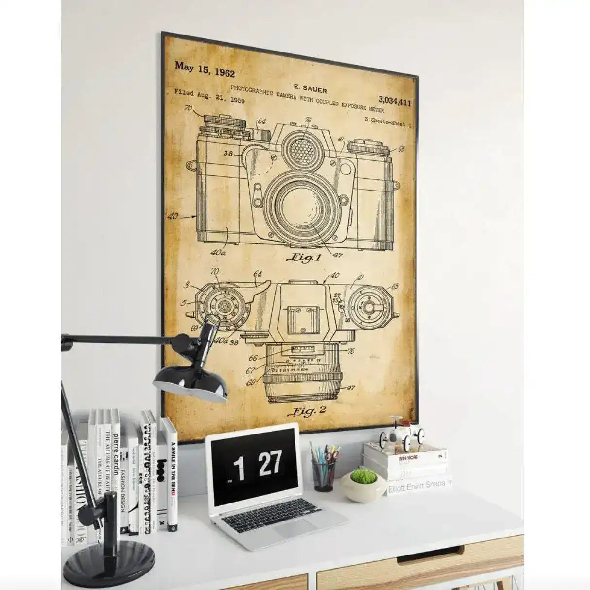 Vintage Camera Patent Poster Print