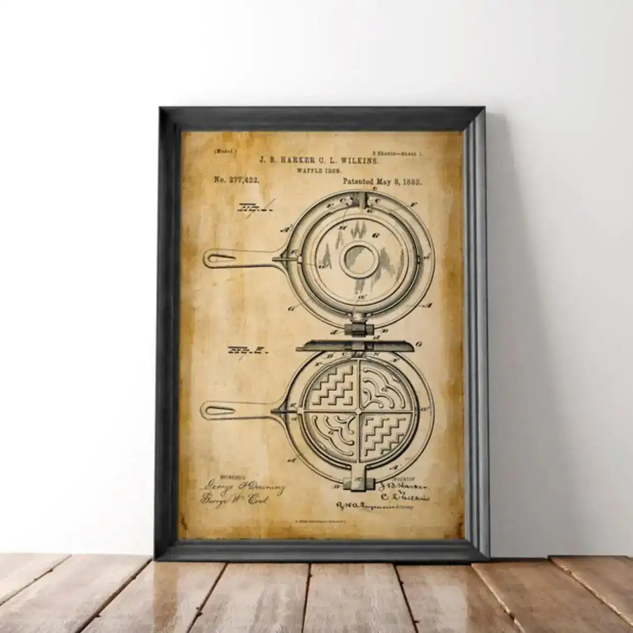 Waffle Iron Vintage Patent Prints