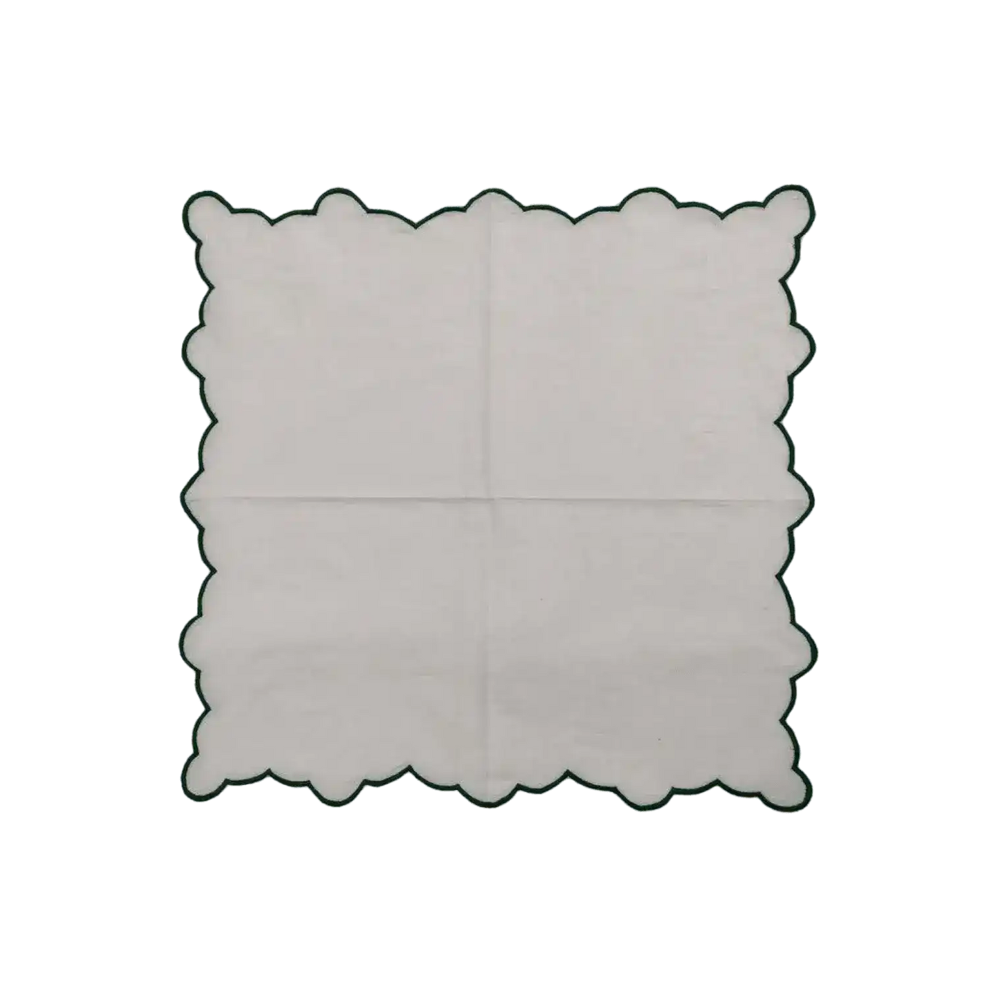 White Linen Zig Zag Embroidered Napkins Set