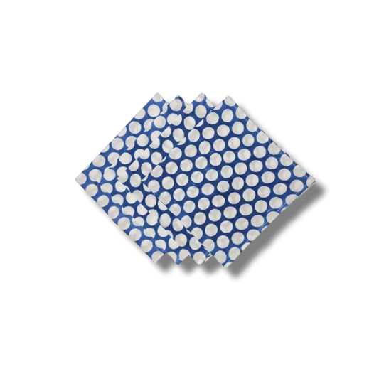 White Polka Dots Cotton Napkins